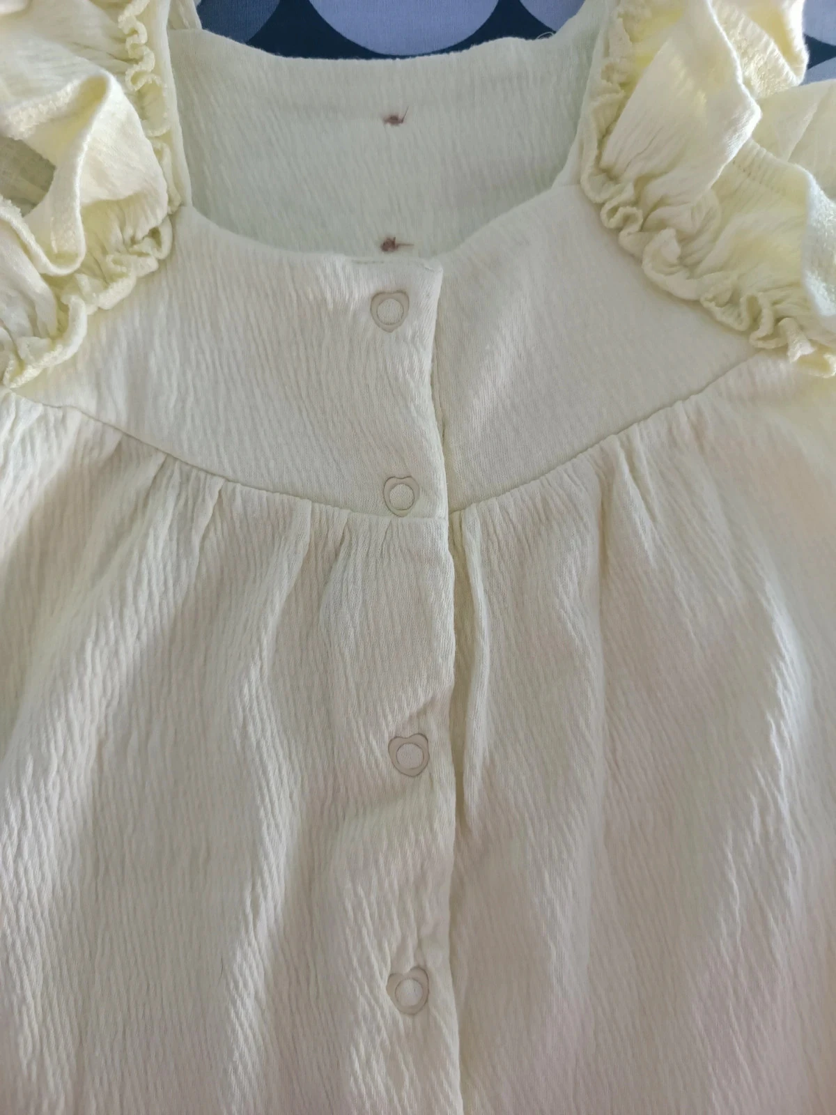 Robe Chicco 15 mois - Jaune Pâle & Volants 🎅 – photo 5